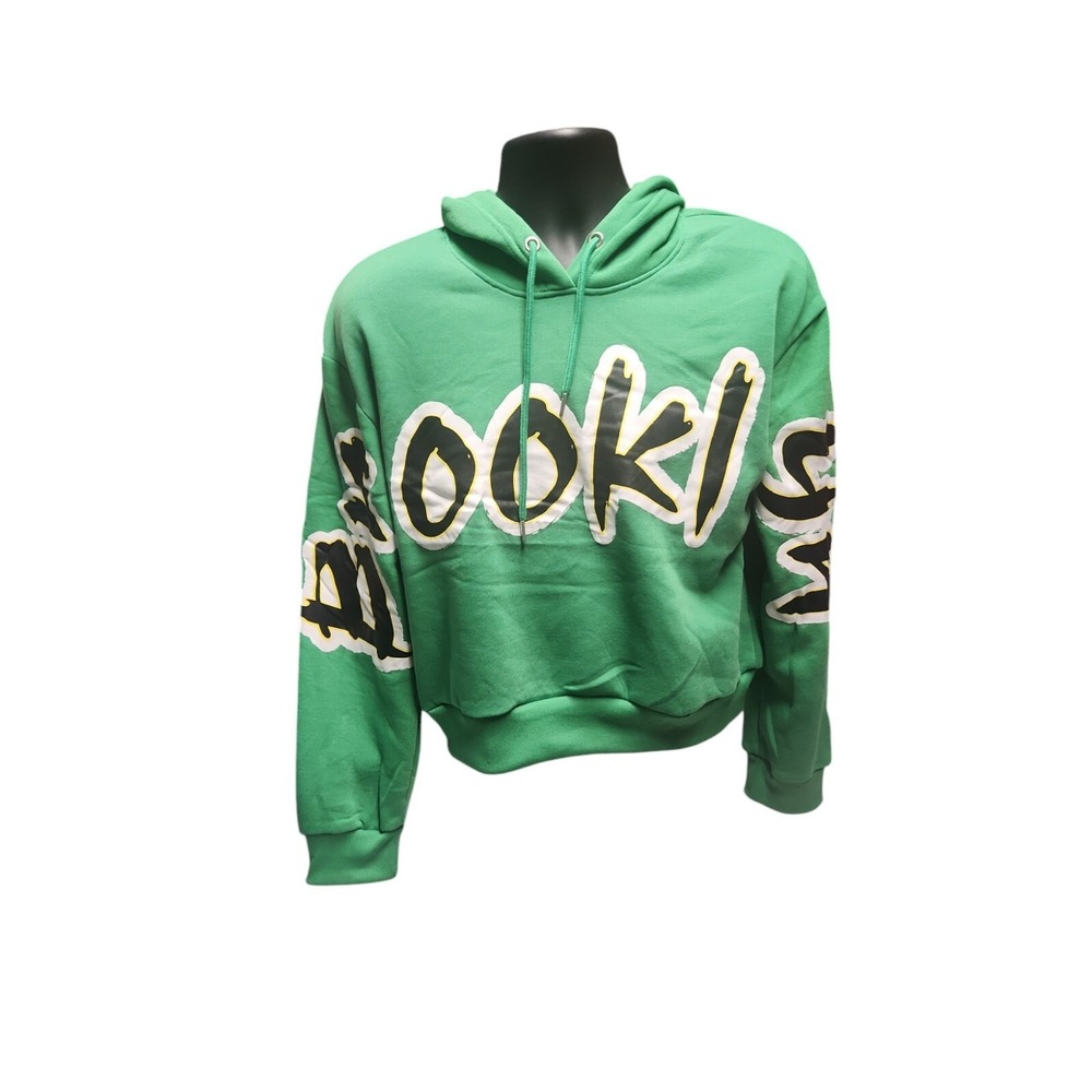 New Look Men's Green Pull Over Hoodie " Brooklyn" Size Large New With Tags
